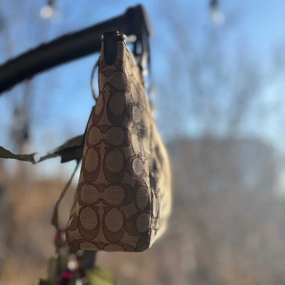 Coach Prairie Satchel in Signature Jacquard | 58875 | Brown Hangtag | GUC - Picture 6 of 11